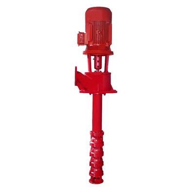 Rode Verticale Diesel van Pump Long Shaft van de Turbinejockey Brandbestrijdingspomp